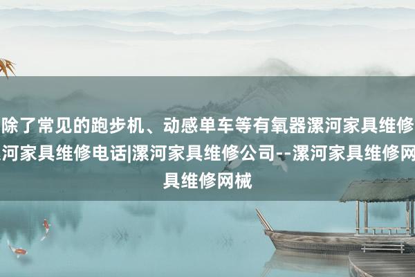 除了常见的跑步机、动感单车等有氧器漯河家具维修|漯河家具维修电话|漯河家具维修公司--漯河家具维修网械